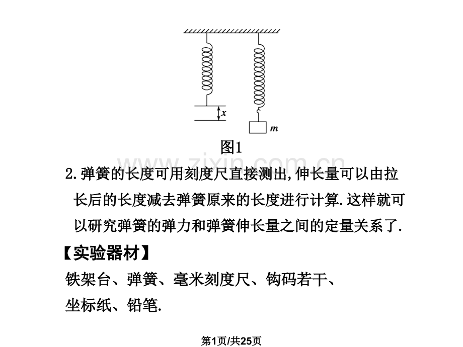 一实验二探究弹力和弹簧伸长关系.pptx_第1页