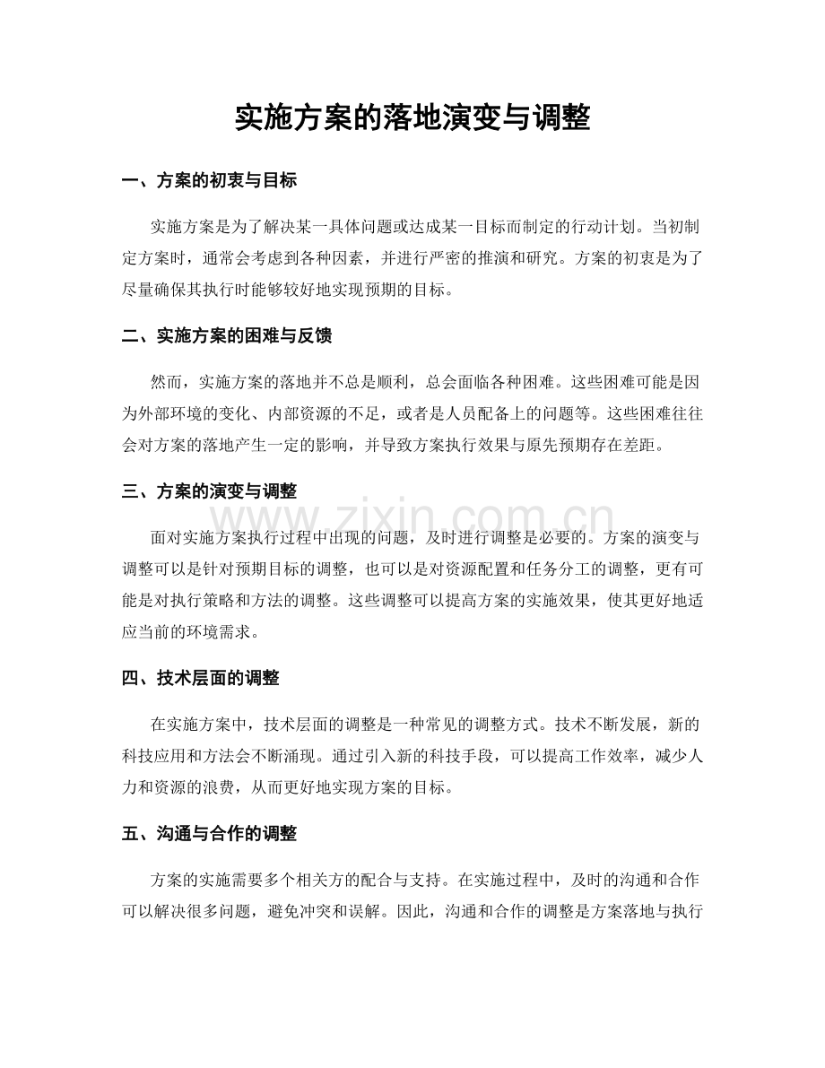 实施方案的落地演变与调整.docx_第1页