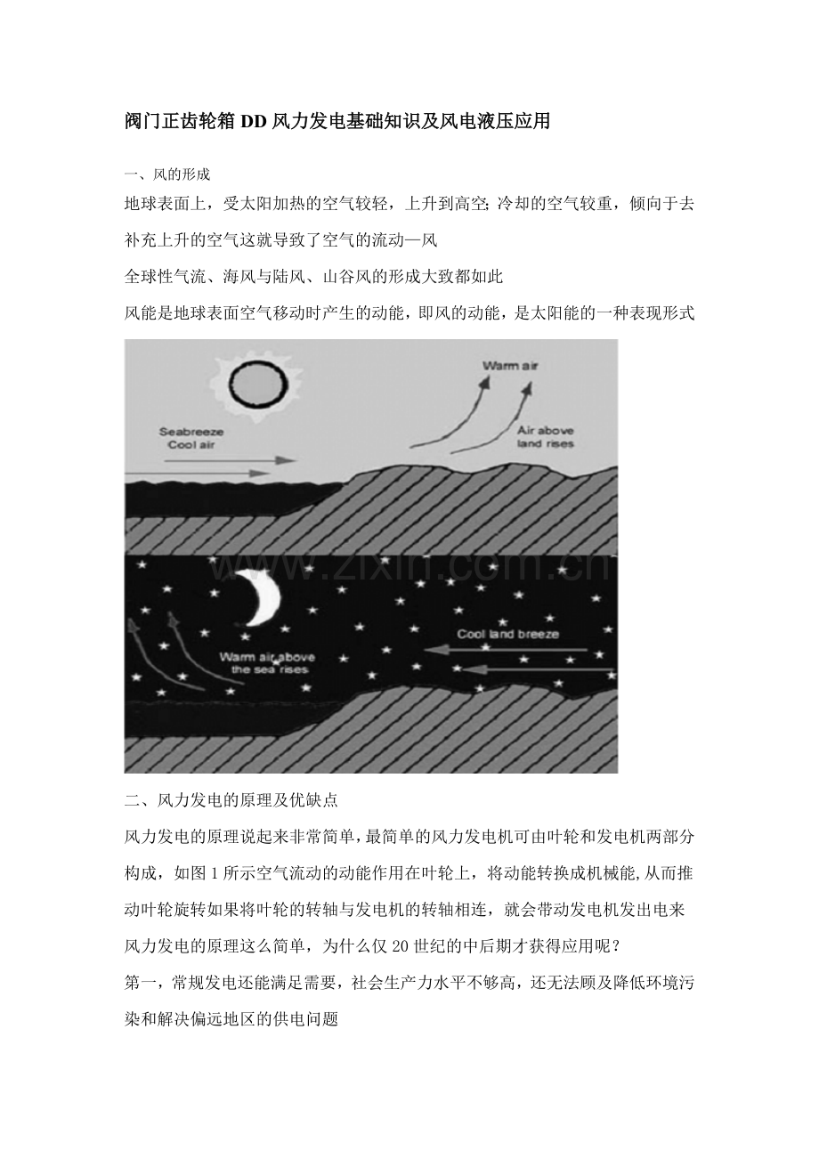 阀门正齿轮箱DD风力发电基础知识及风电液压应用.docx_第1页