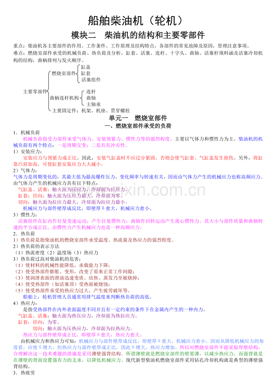 船舶柴油机结构和主要零部件.doc_第1页
