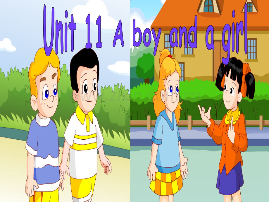 牛津小学英语3Aunit11Aboyandagirl.pptx_第1页