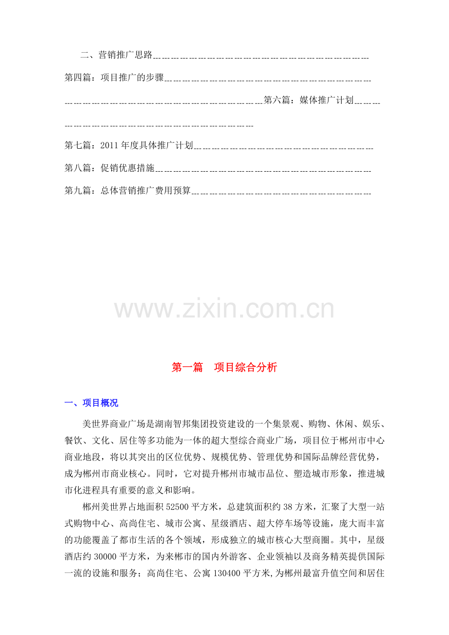 湖南美世界城市综合体项目推广方案41p.docx_第2页