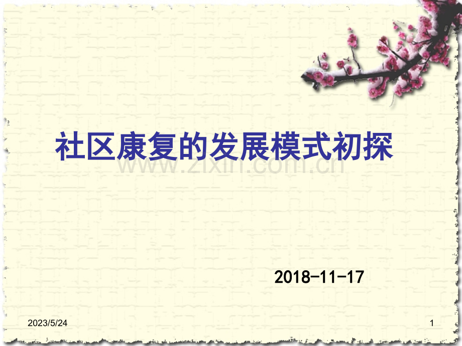 社区康复的发展模式初探.ppt_第1页