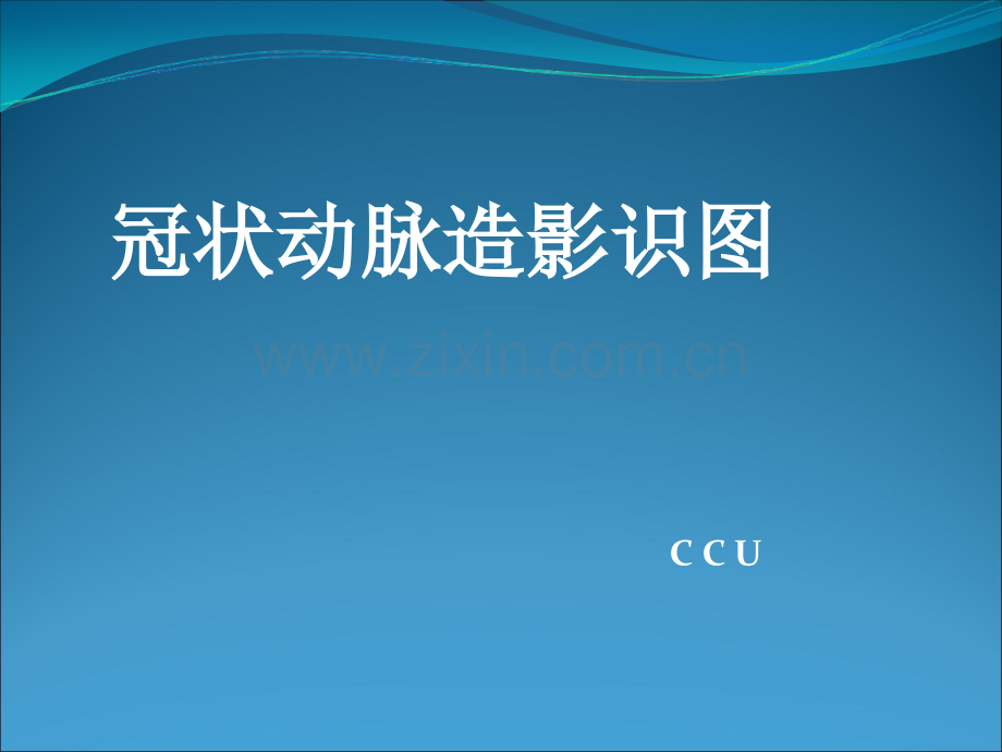冠状动脉造影识图-CCU.ppt_第1页