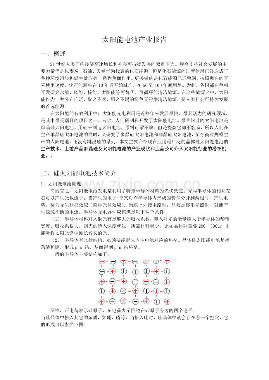 太阳能电池产业报告.doc_第1页