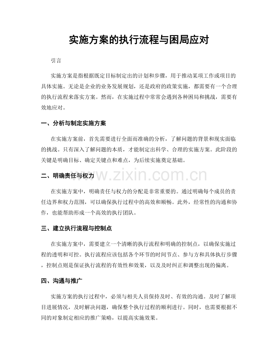 实施方案的执行流程与困局应对.docx_第1页