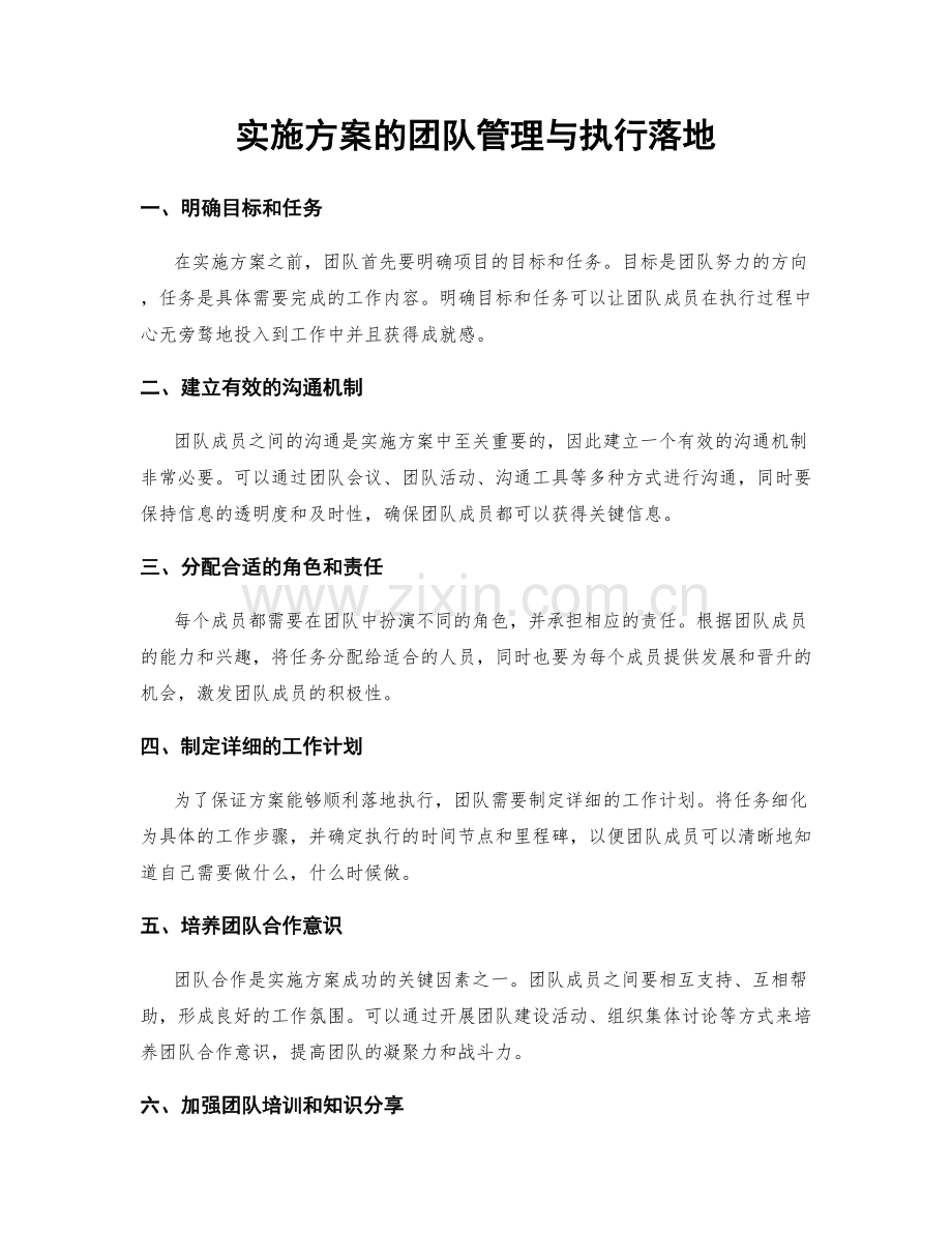 实施方案的团队管理与执行落地.docx_第1页