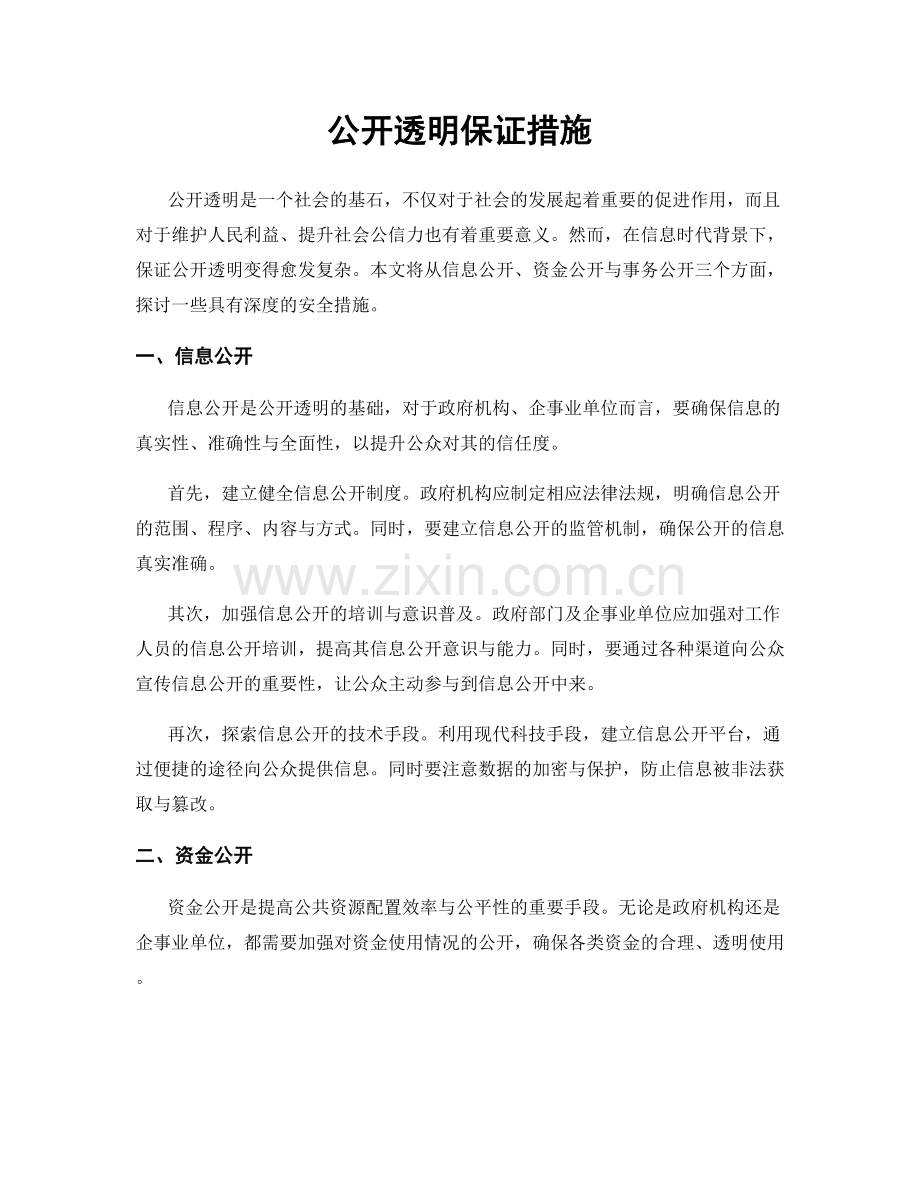 公开透明保证措施.docx_第1页