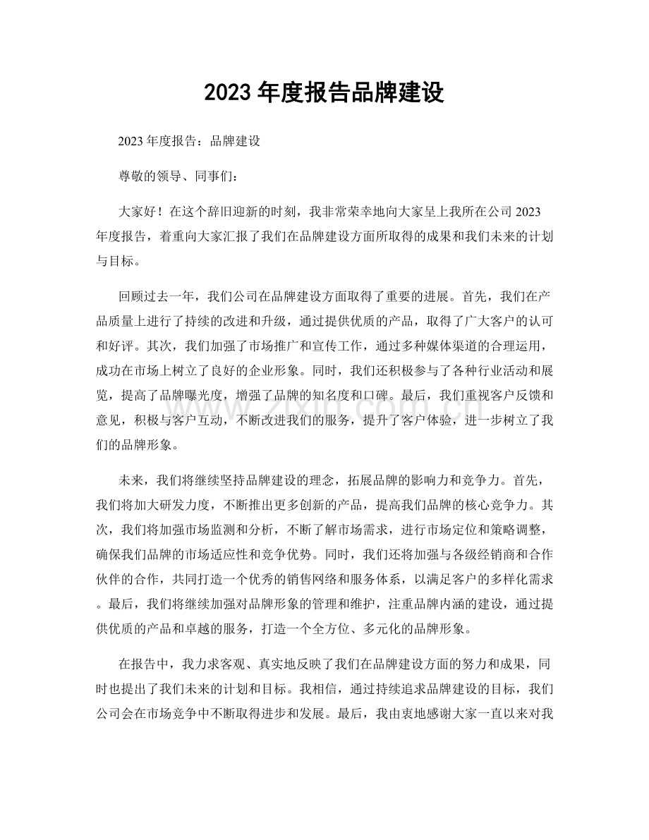 2023年度报告品牌建设.docx_第1页