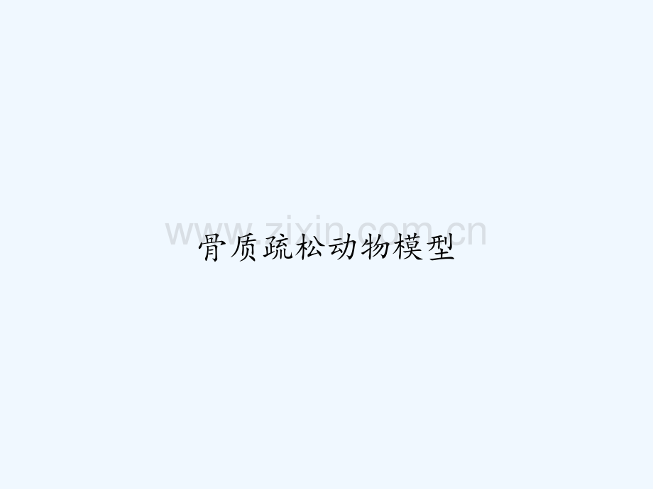 骨质疏松动物模型-PPT.ppt_第1页