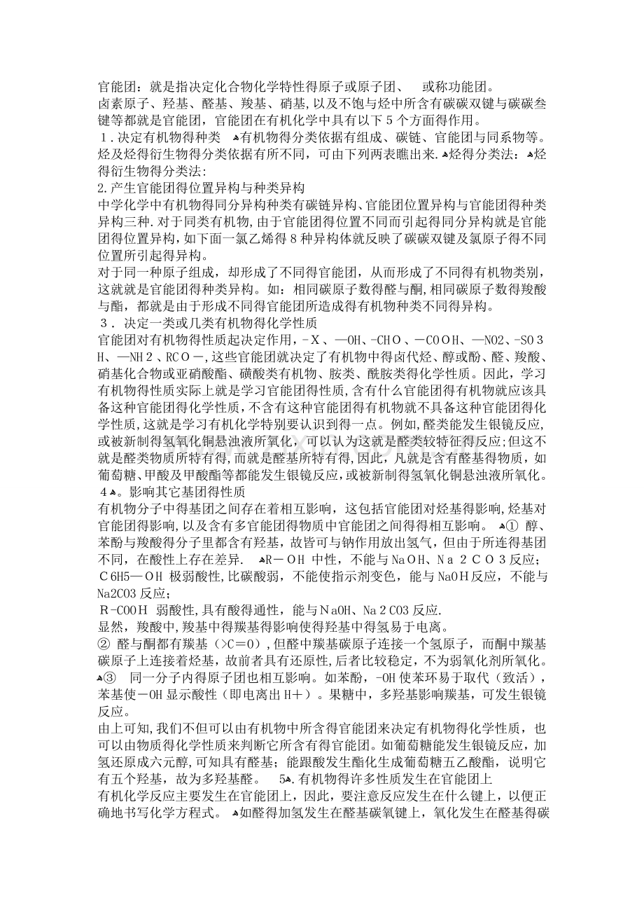 高中有机化学中各种官能团的性质.doc_第2页