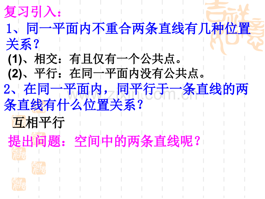 2.1.2《空间中直线与直线之间的位置关系》.ppt_第2页