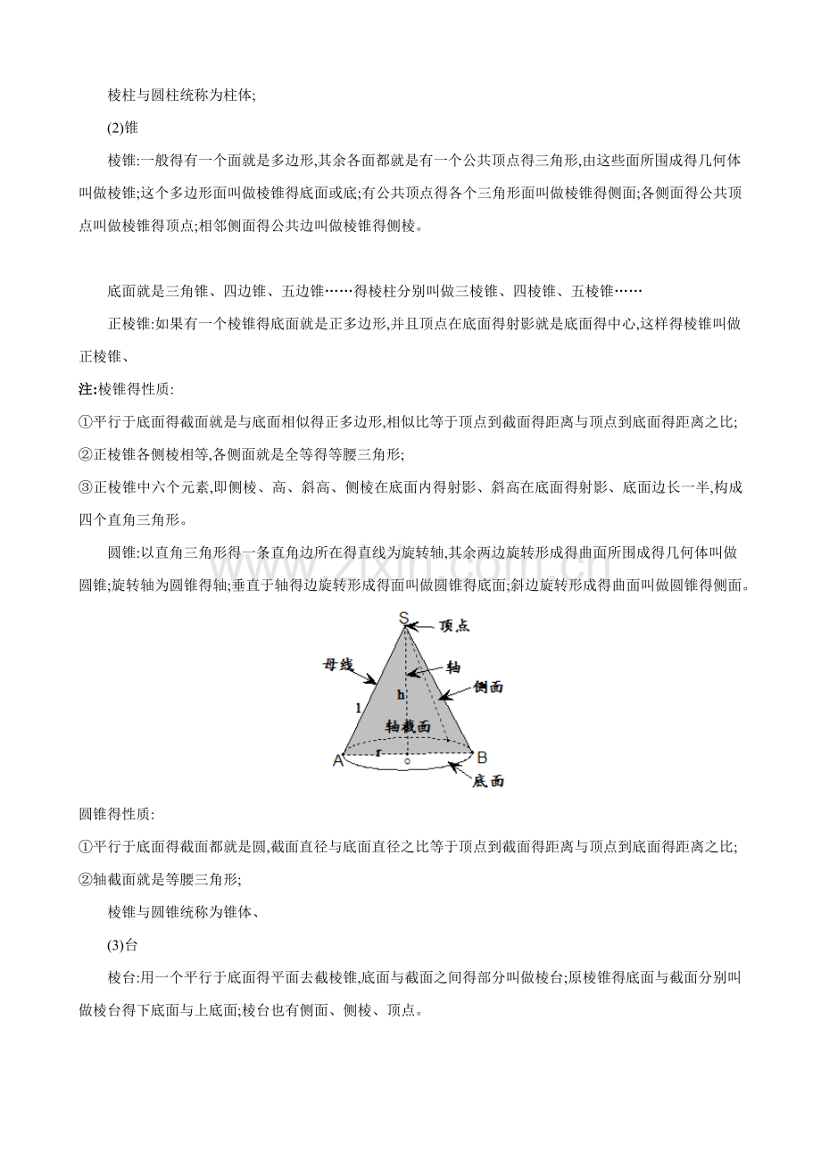 高中数学空间几何体知识点总结.doc_第2页