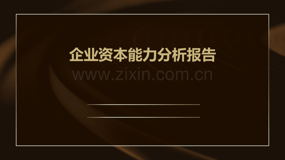企业资本能力分析报告.pptx_第1页