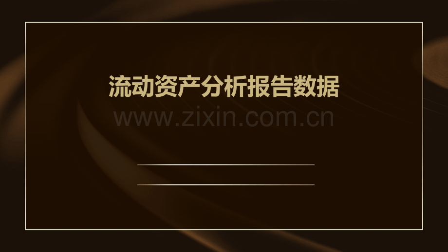 流动资产分析报告数据.pptx_第1页