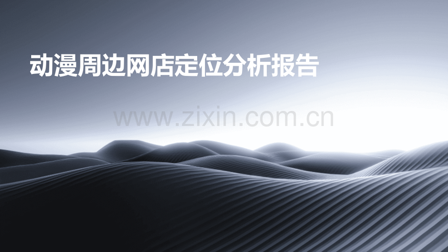 动漫周边网店定位分析报告.pptx_第1页