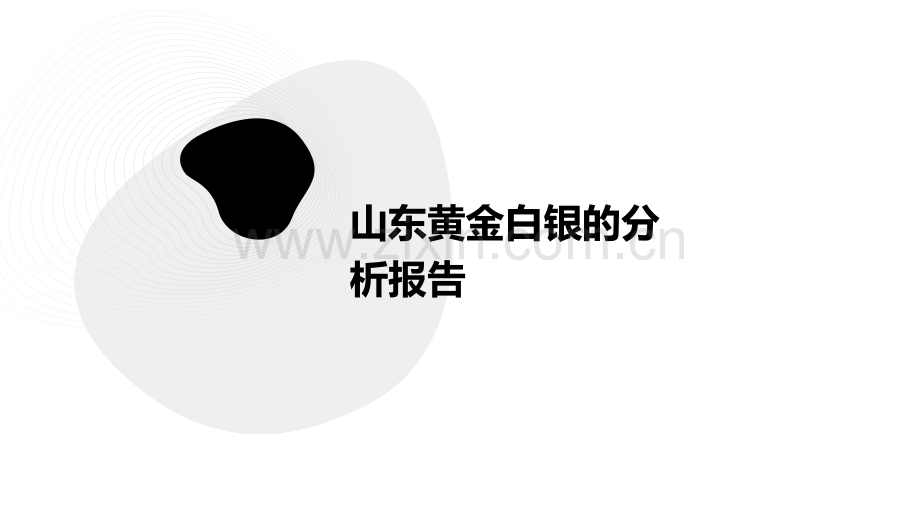 山东黄金白银的分析报告.pptx_第1页
