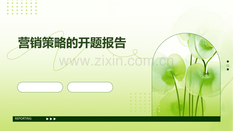 营销策略的开题报告.pptx_第1页