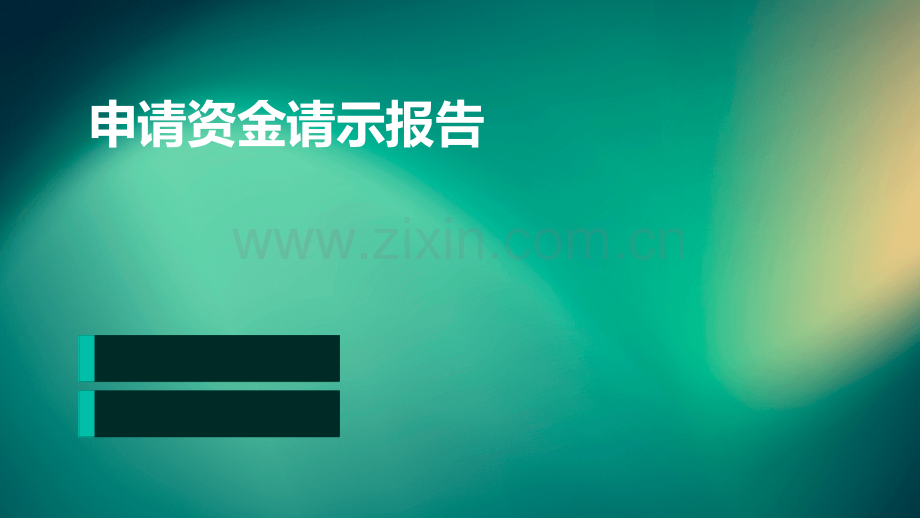 申请资金请示报告.pptx_第1页