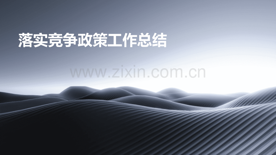 落实竞争政策工作总结.pptx_第1页