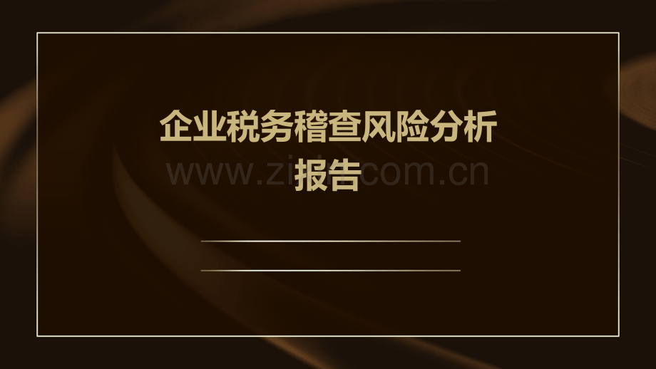企业税务稽查风险分析报告.pptx_第1页