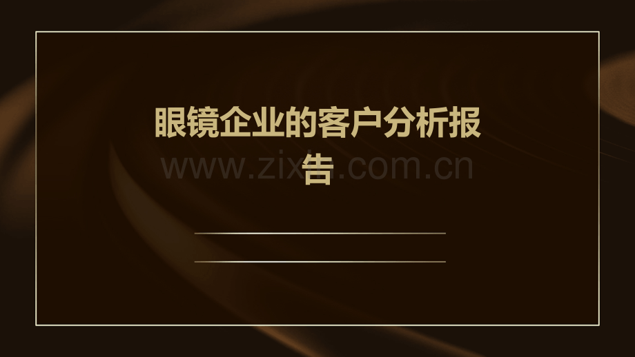 眼镜企业的客户分析报告.pptx_第1页
