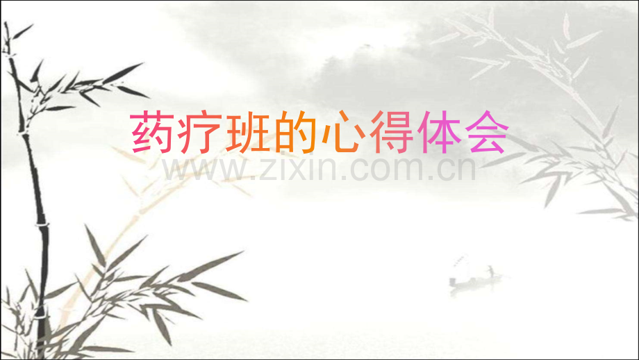 药疗班心得体会-PPT.ppt_第1页