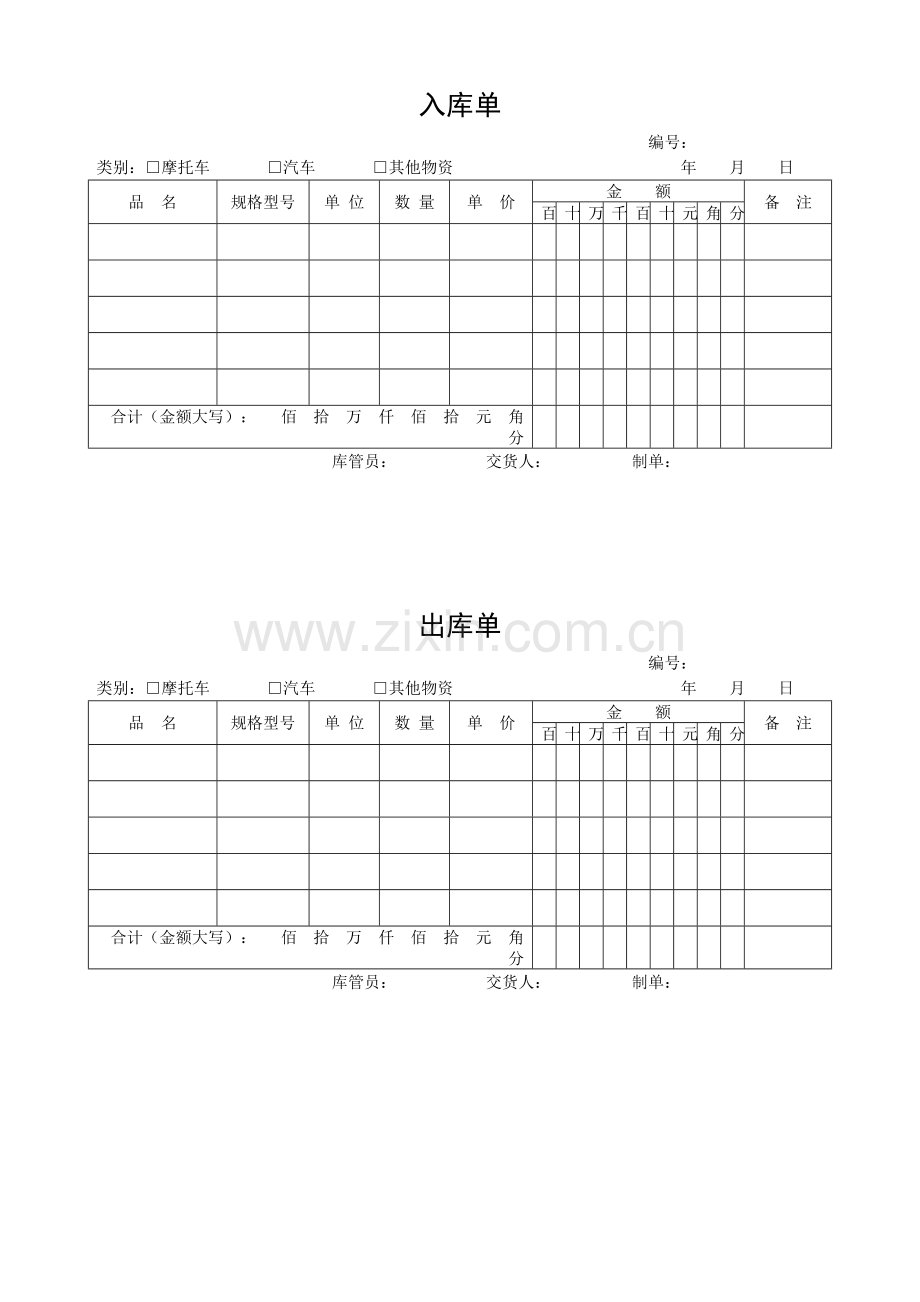 仓库管理表格大全汇总-仓库管理全套常用表格模板.pdf_第1页