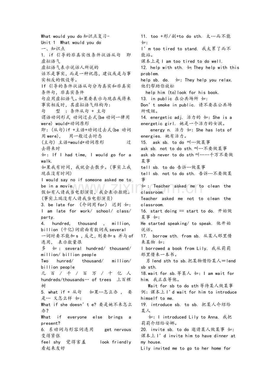 鲁教版九年级英语知识点总结unit-1.doc_第1页