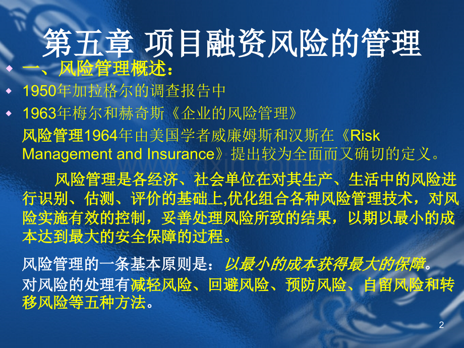 金融融资投资股权证劵之项目融资风险的管理.ppt_第2页