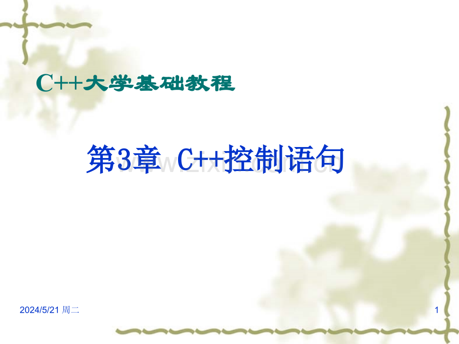C大学基础教程第三章.ppt_第1页