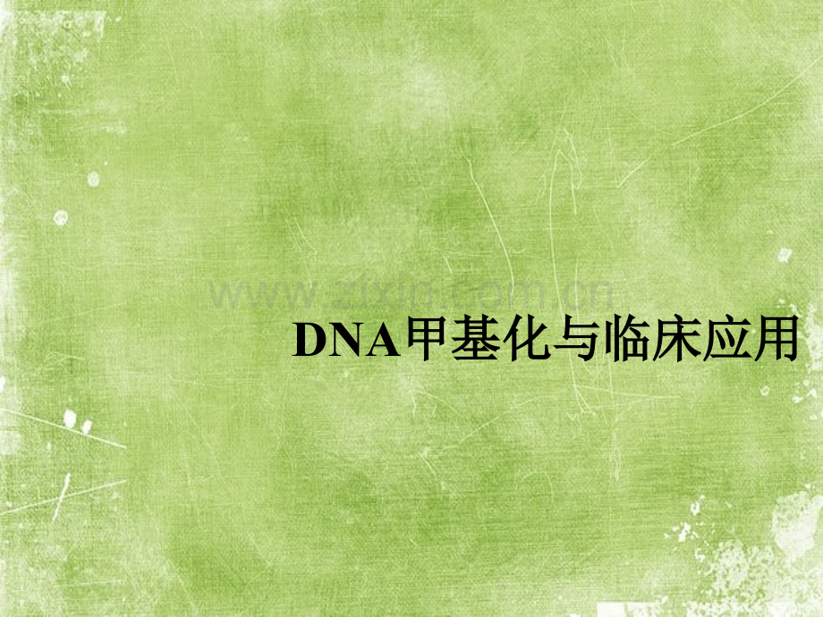 DNA甲基化与临床应用ppt.ppt_第1页