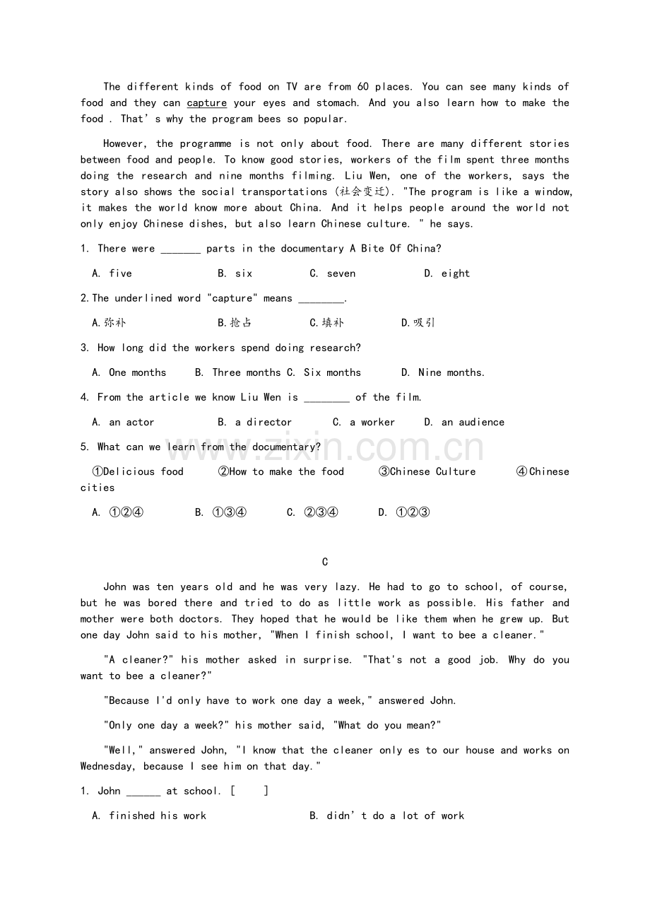 八年级英语阅读理解.doc_第2页