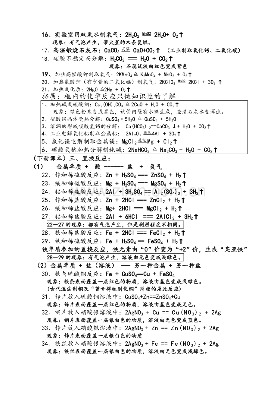 新人教版九年级化学方程式汇总(整理).doc_第2页