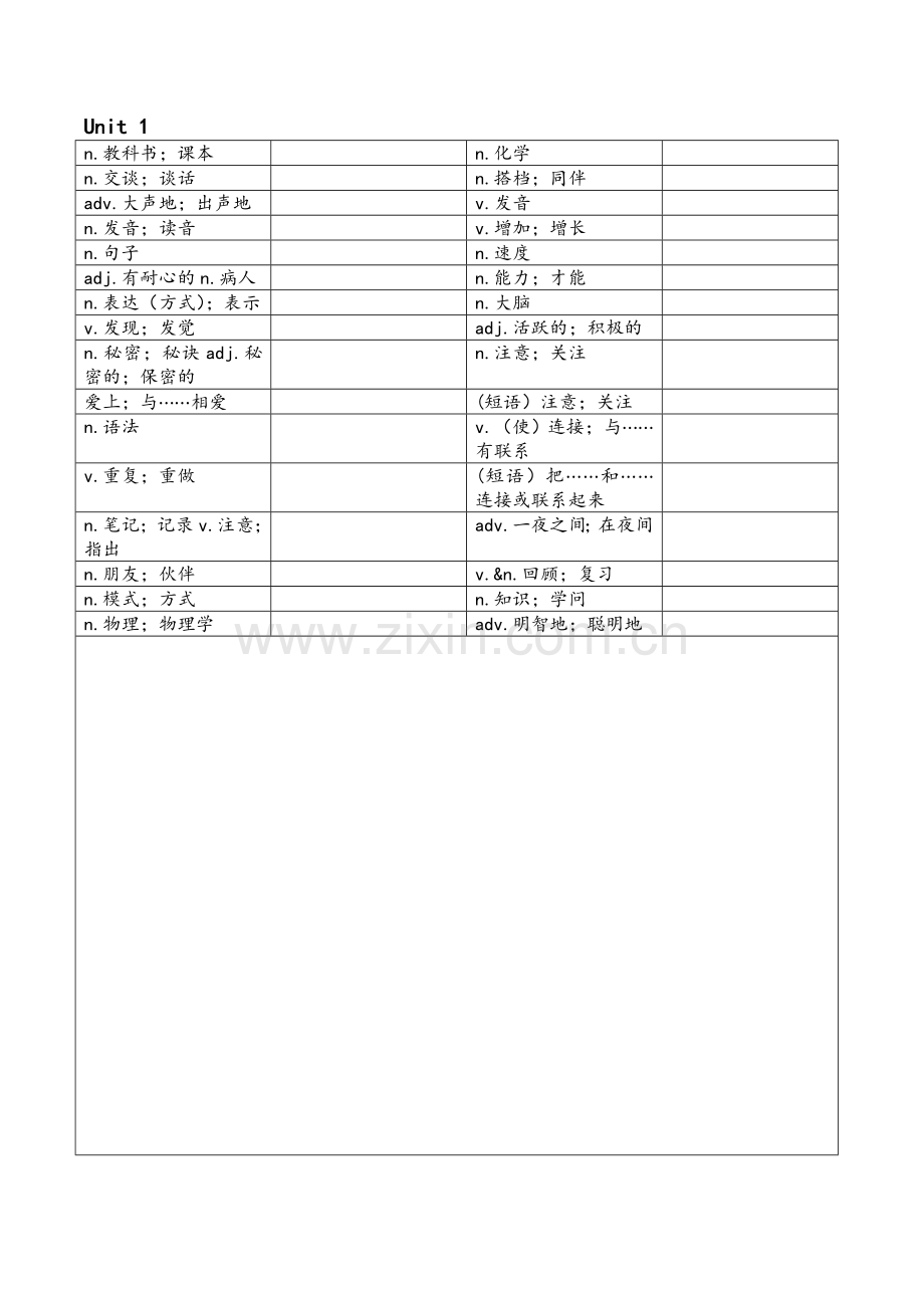 新目标英语九年级全一册单词默写表.doc_第1页
