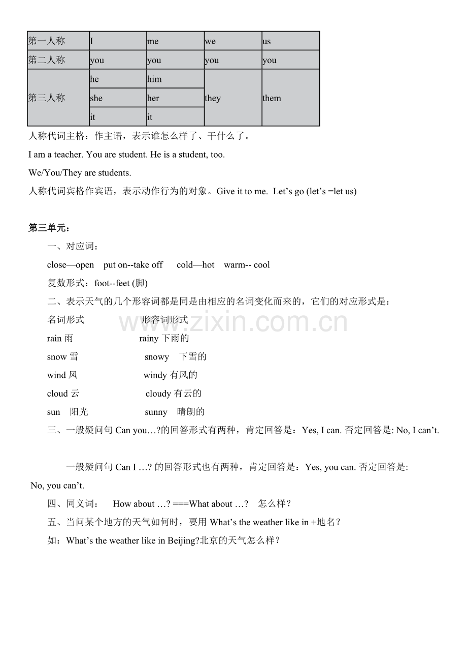 四年级新版PEP英语下册知识点归纳(2).pdf_第2页