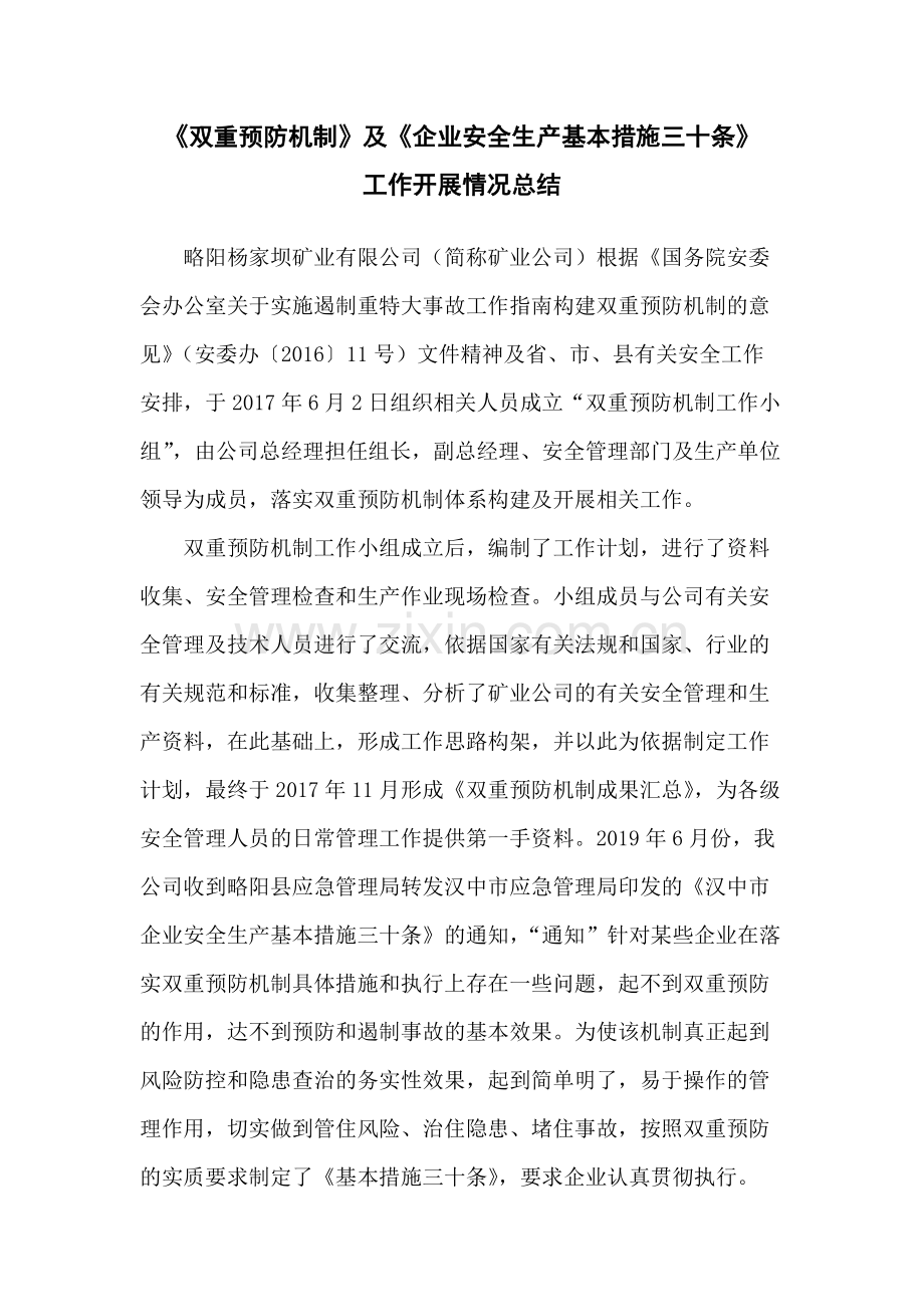 双重预防机制工作总结.pdf_第1页