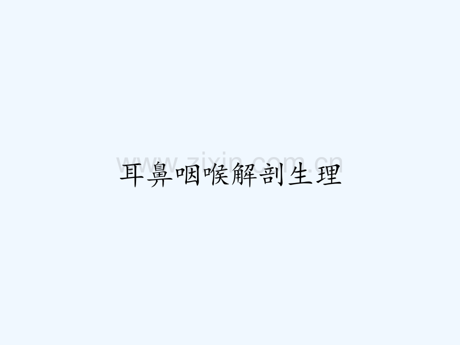 耳鼻咽喉解剖生理-PPT.pptx_第1页