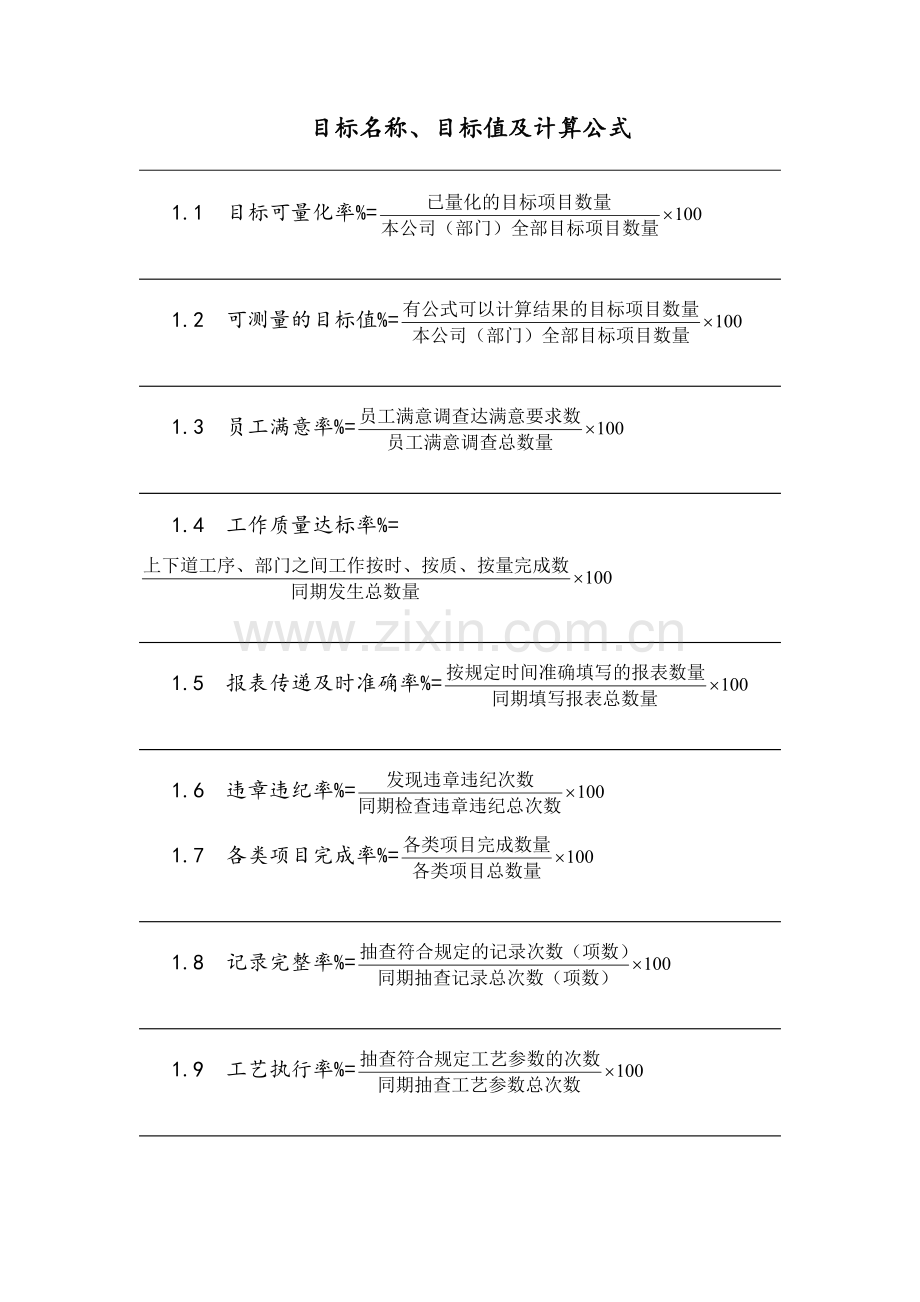 目标名称、目标值及计算公式.doc_第1页