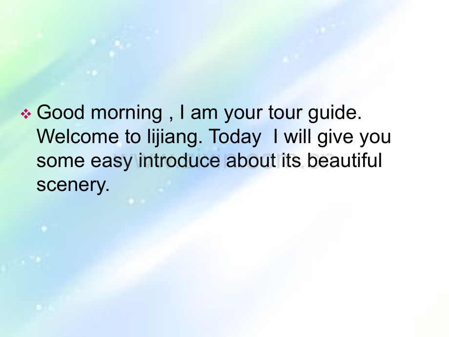 英文介绍旅游景点之丽江ppt.ppt_第1页