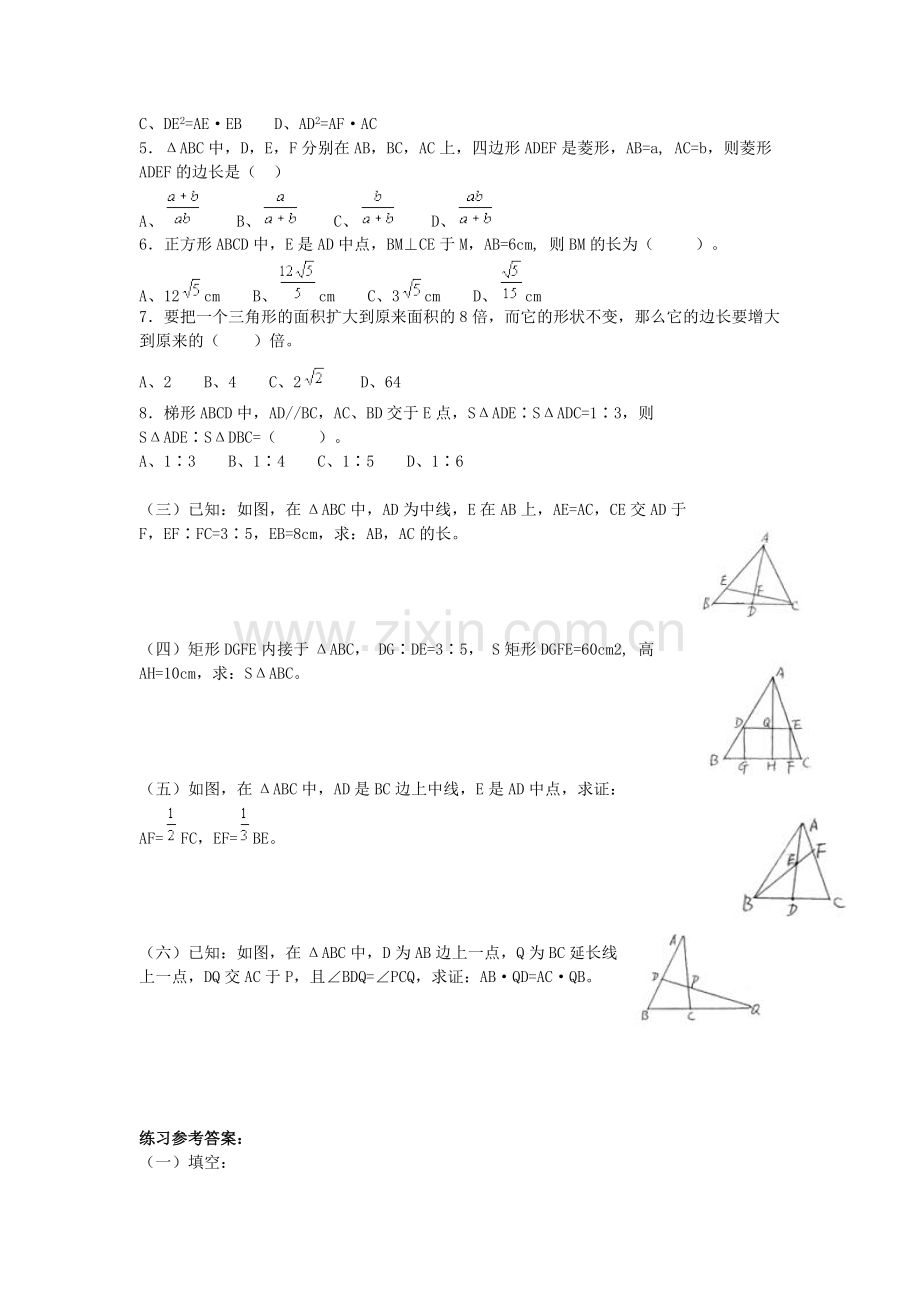 相似三角形的判定及习题精讲(含答案).pdf_第2页