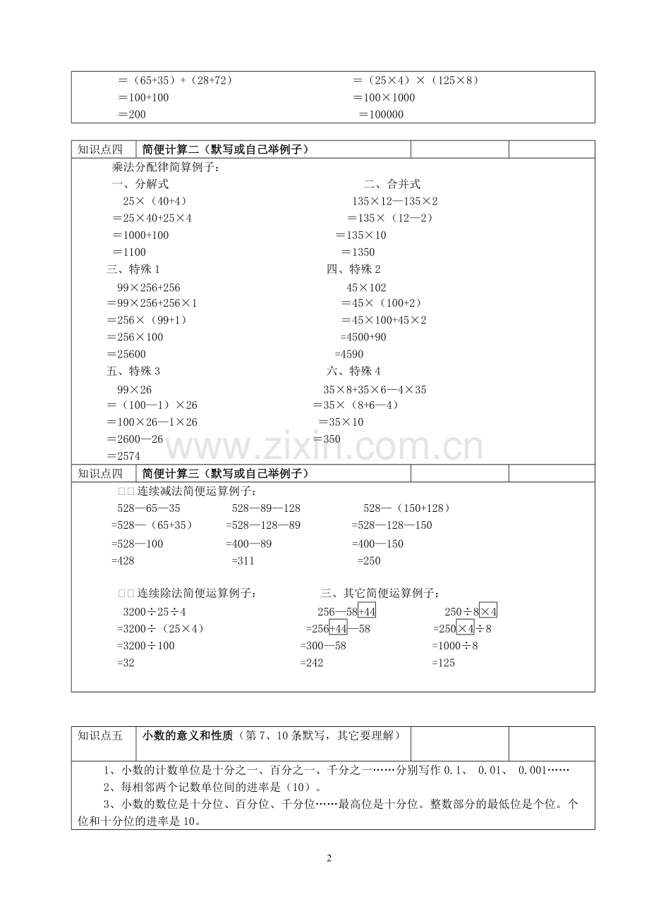 沪教版小学四年级数学下册知识点整理.pdf_第2页