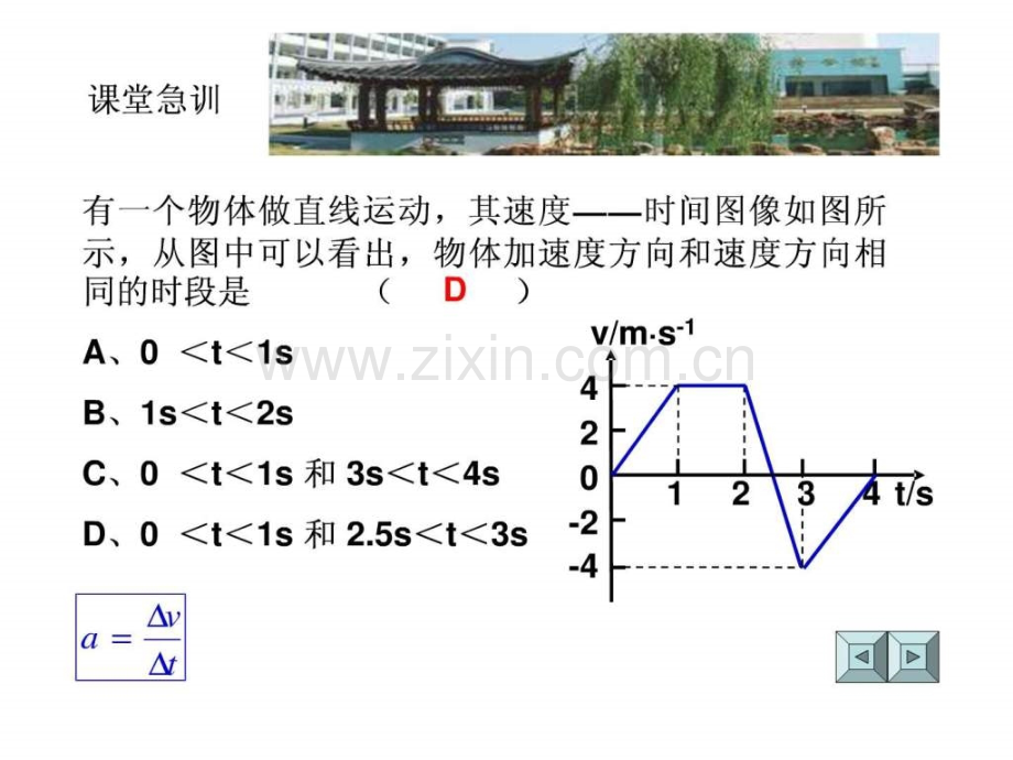 一质点做直线运动vt图像如图所示.ppt_第2页