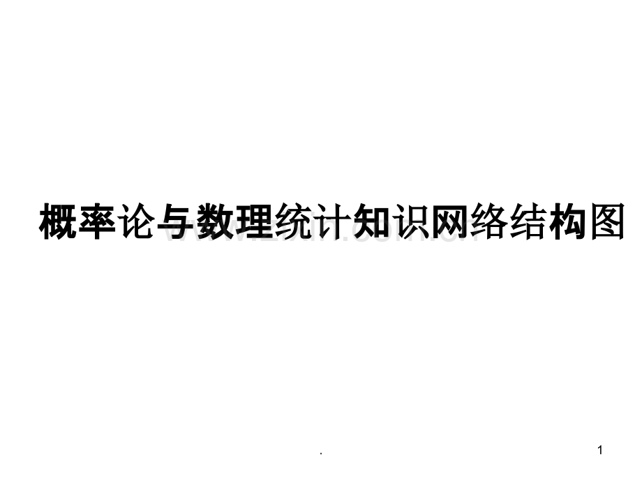 概率论与数理统计知识网络结构图(浙大版).ppt_第1页
