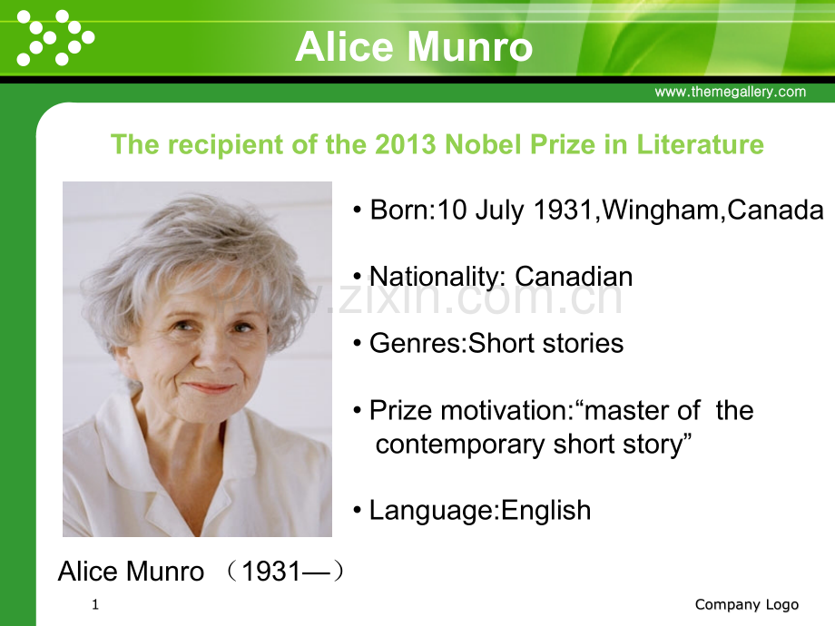 Alice-Munro详细介绍.ppt_第1页