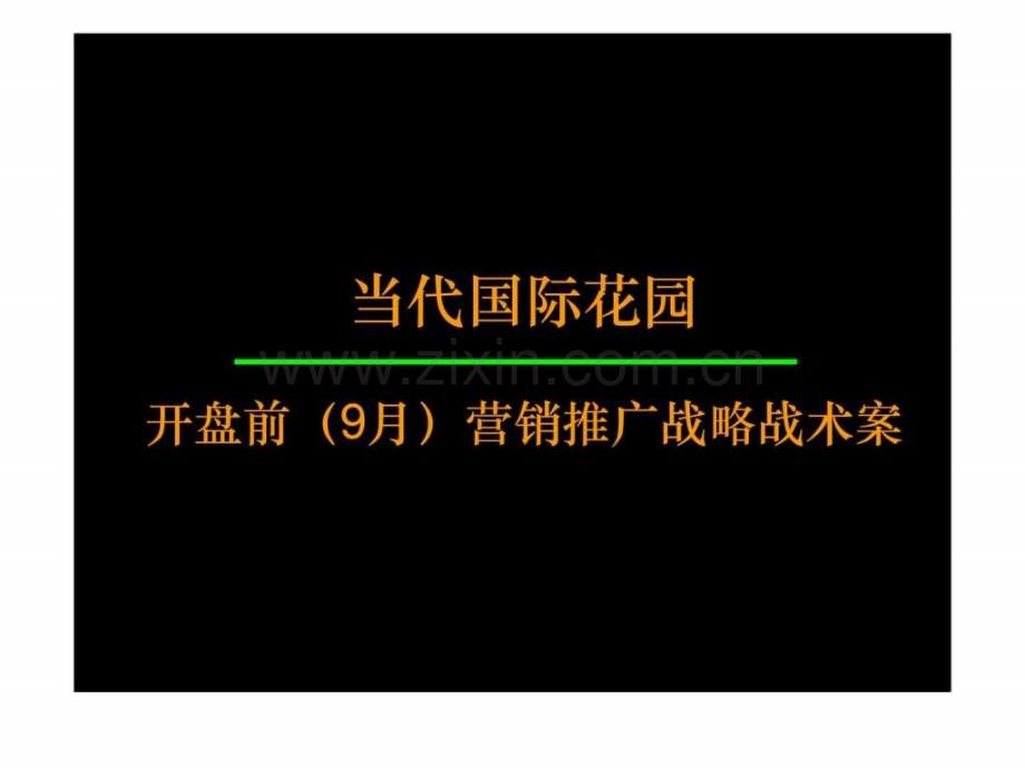 万科武汉当代国际花园开盘前(9)营销推广策略.ppt_第1页