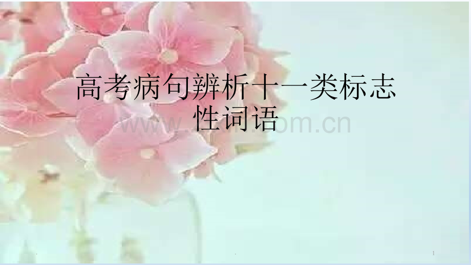 病句辨析十一个标志词.ppt_第1页