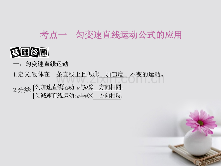 (新课标)2018高考物理一轮复习-第一章-直线运动-第2讲-匀变速直线运动的规律及应用.ppt_第2页