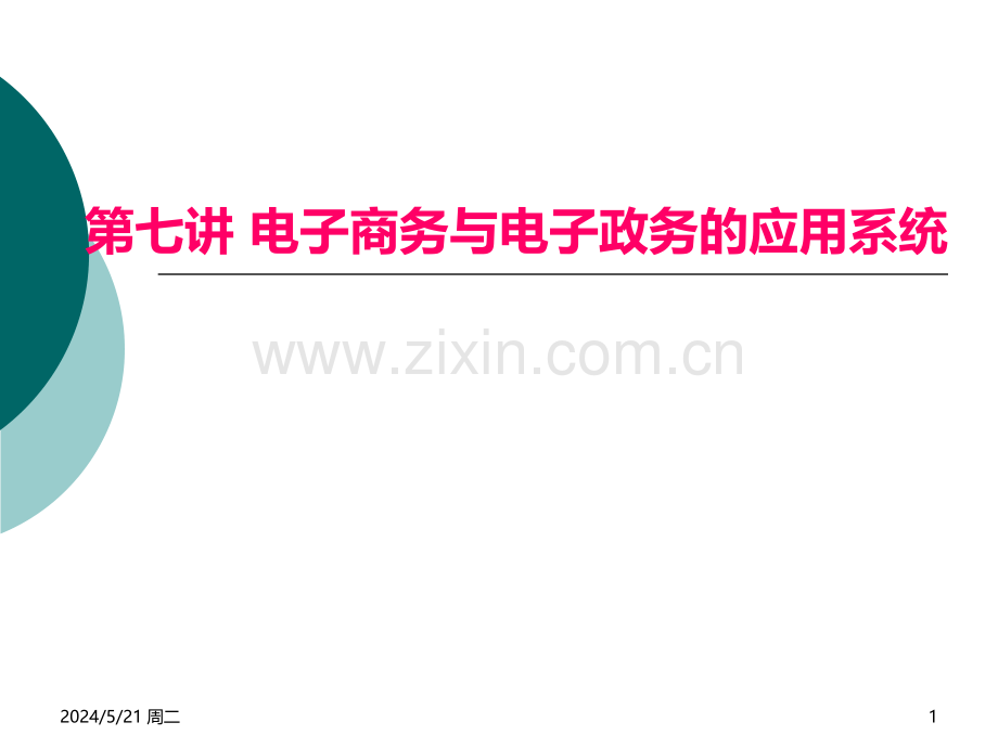 第七讲-电子商务与电子政务的应用系统.ppt_第1页