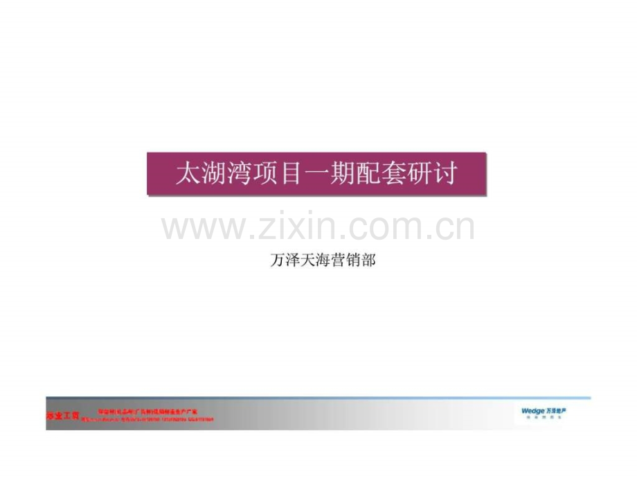 太湖湾项目一期配套研讨.ppt_第1页